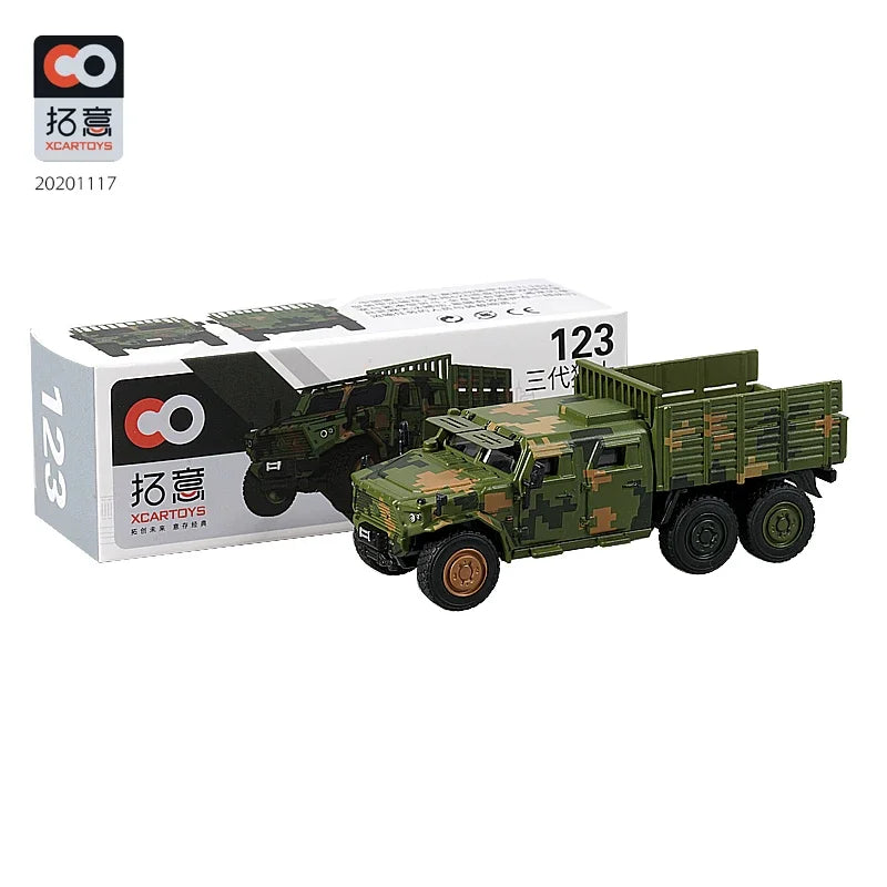 Xcartoys 1:64 DongFeng Mengshi Gen3 6x6 Armored transport China military Vehicle Camouflage green Diecast Model Car