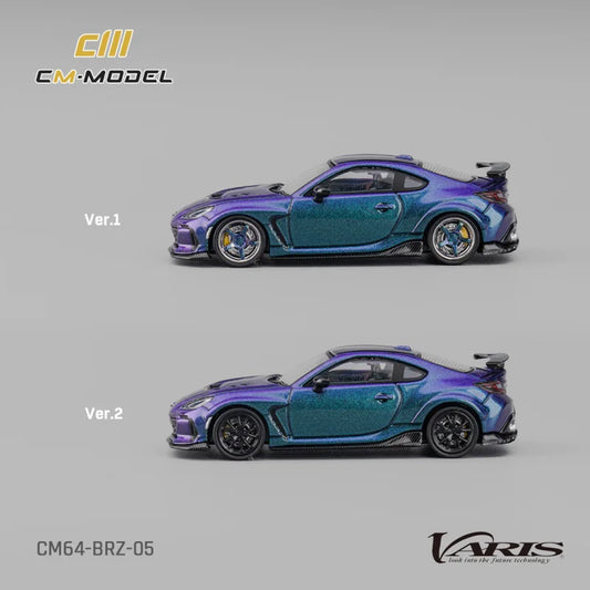 PreSale CM MODEL 1:64 BRZ Varis Widebody Chameleon Purple Collection Miniature Diecast Metal Model Car