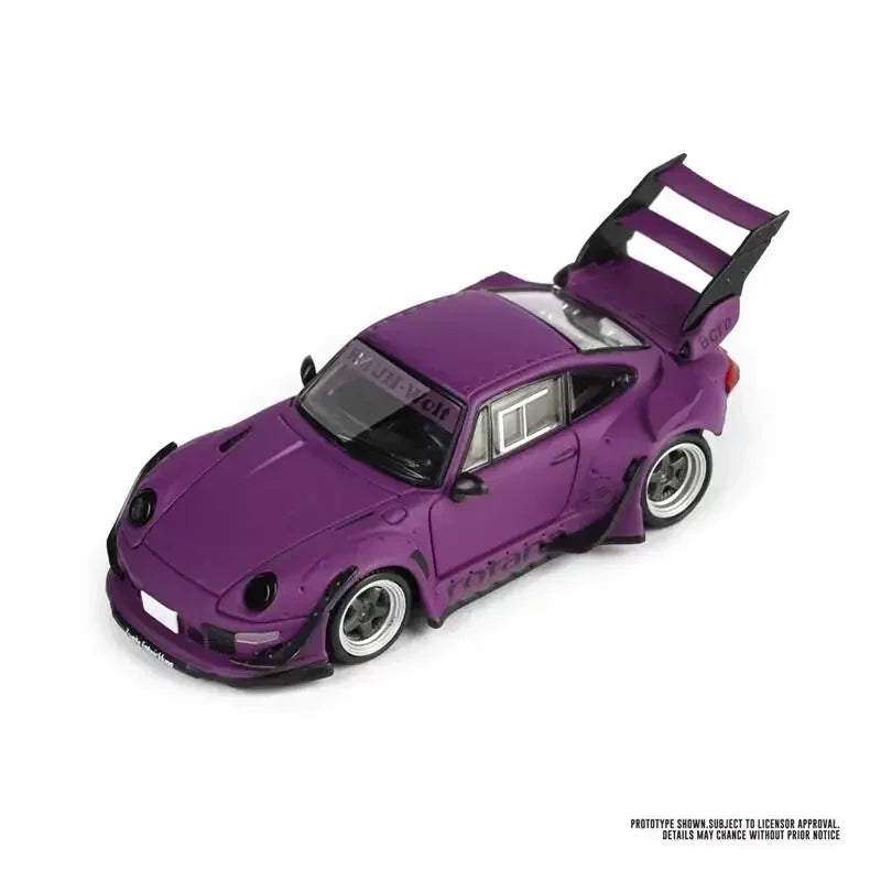 Model Model 1:64 RWB 993 Rotana High Wing  #18 GT Wing Purple Collection Miniature DieCast Model Car