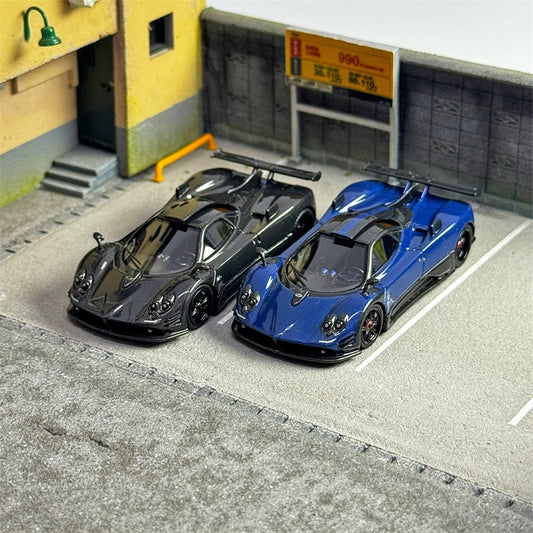 U2 1:64 pagani 760LH Black / Blue carbon limited299 Resin Model Car