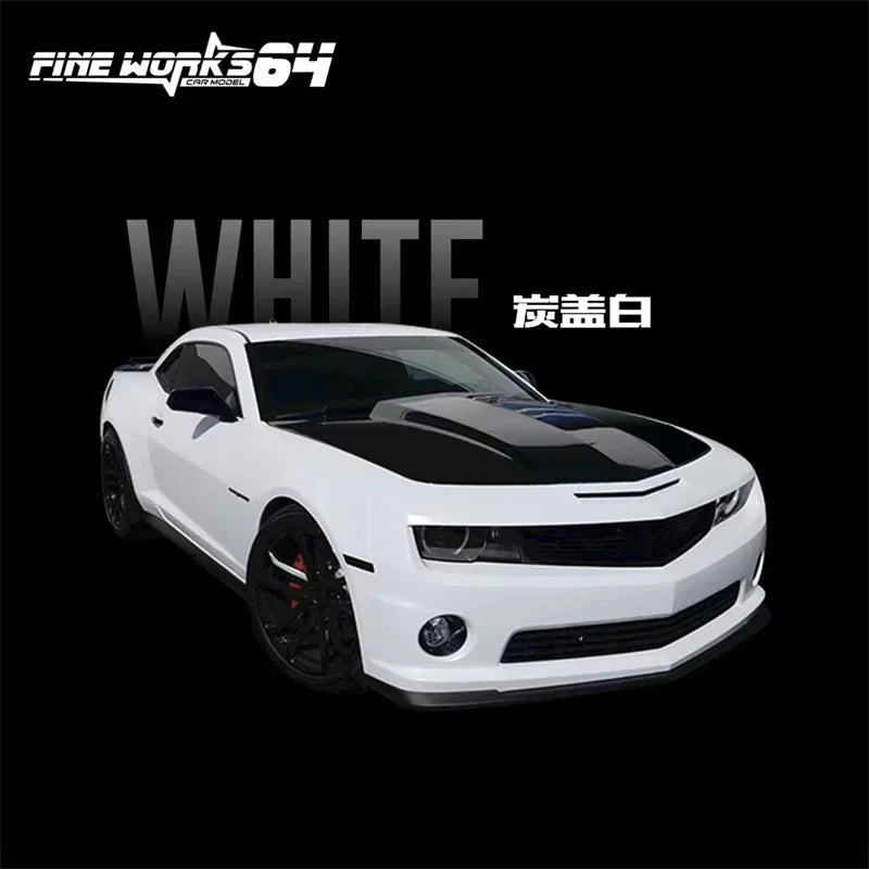 Fine Works64 1:64 Camaro Bumblebee Yellow / Black / White Collection Miniature Diecast Metal Model Car
