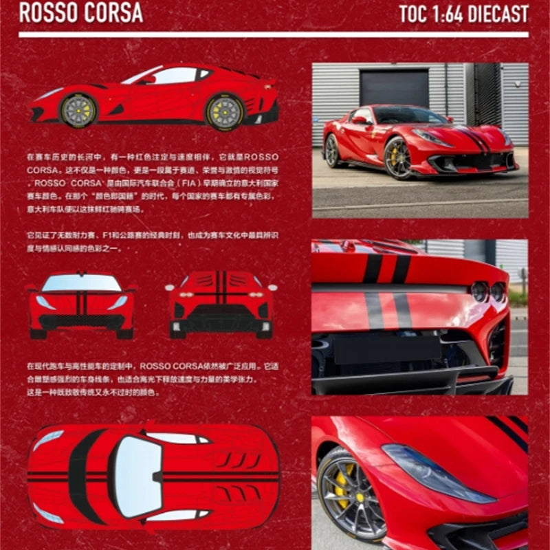 TOC Diecast 1:64 812 Competizione FE812C Diecast Model Car