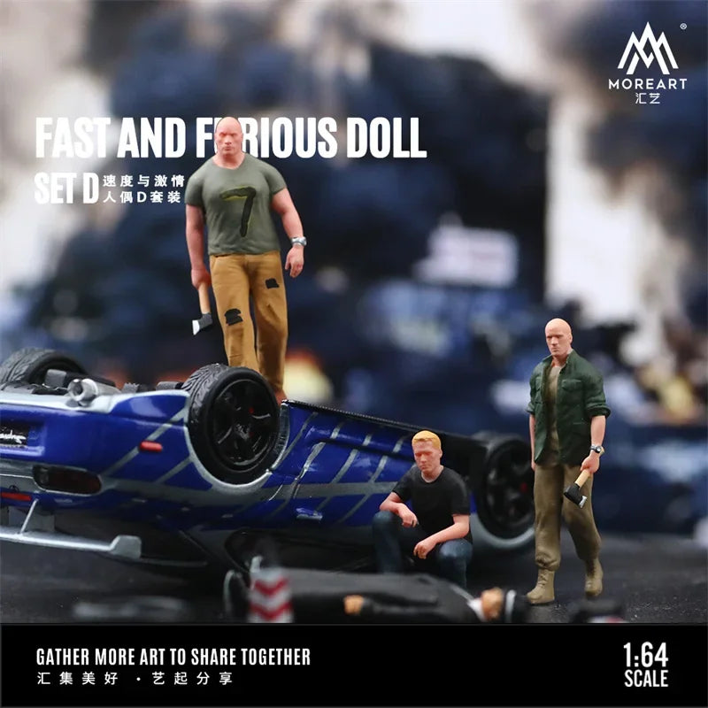 MoreArt 1:64 FAST AND FURIOUS DOLL SET Figres Dioramas