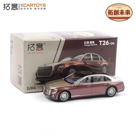 Xcartoys 1:64 HongQi GuoYao Red Black Diecast Model Car
