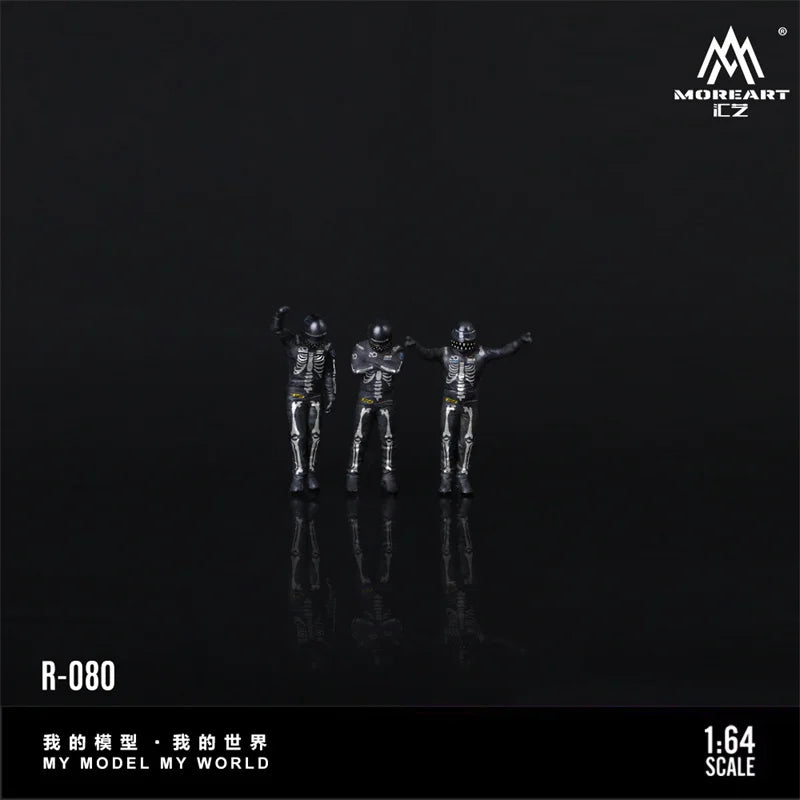 MoreArt 1:64 RACING CAR DOLL BONE DRAGON SET Model Miniature Gifts