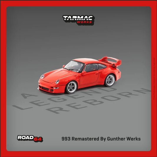 Tarmac Work 1:64 993 Remastered By Gunther Werks Red Diecast Model Car