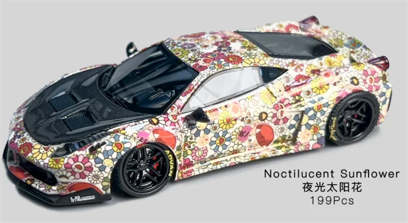 Flame 1:64 LB Works 458 GT Kiki / Combat Grey Collection Miniature Resin Model Car