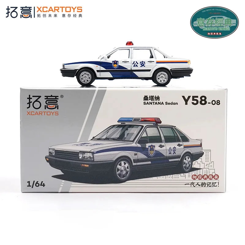 Xcartoys 1:64 SANTANA Sedan Police Diecast Model Car