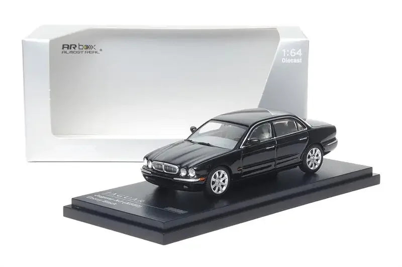 PreSale AR Box 1:64 XJ350 Ebony Black / White Collection Miniature DieCast Model Car