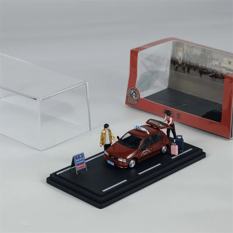 BMC 1:64 Charade Beijing Taxi 2025 HEC Red Diecast Model Car