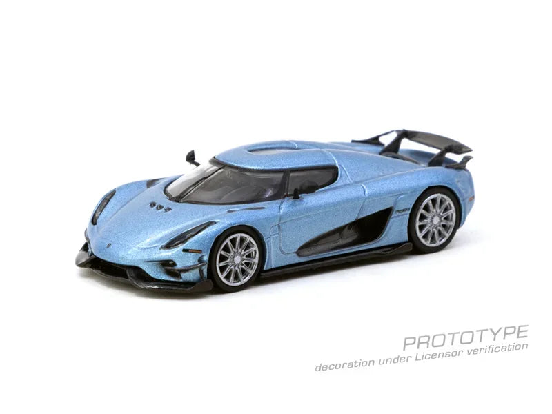 **Pre-Order** Tarmac Works 1:64 Regera Light Blue Metallic Diecast Model Car