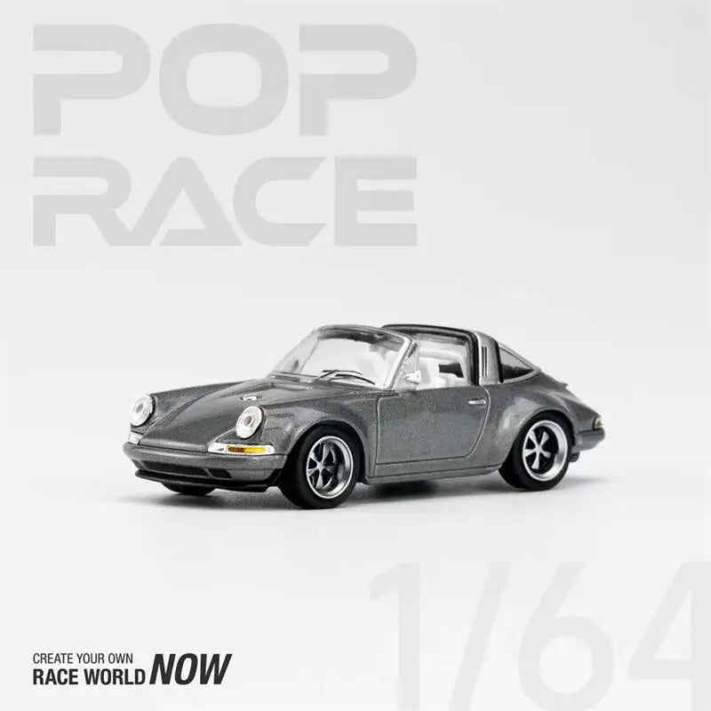 Pop Race 1:64 SINGER TARGA METALLIC GREY Diecast Model Car