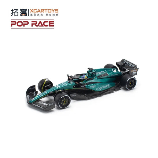 [PreSale] Xcartoys x POP RACE 1:64 2023 #14 F.ALONSO  AMR23 Green Diecast Model Car