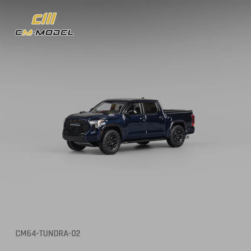 PreSale CM MODEL 1:64 Tundar Metallic Blue Pickup Collection Miniature Diecast Metal Model Car