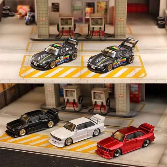 SW 1:64 RWB 993 Matte black Apple /E30 M3 LTO Diecast Model Car