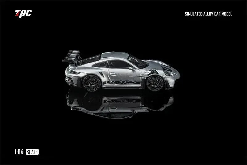 TPC 1:64 GT3 RS (992) GT Silver / White Blue / Metallic Blue Collection Miniature DieCast Model Car