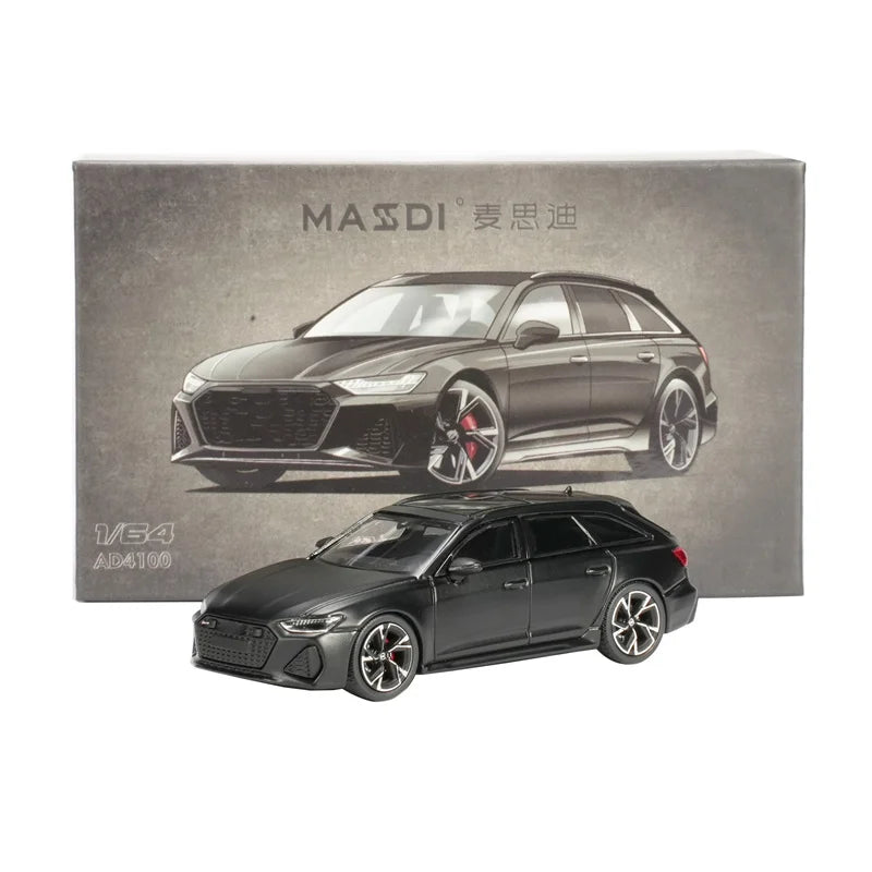 MASDI 1:64 RS6 Avant Black Diecast Model Car