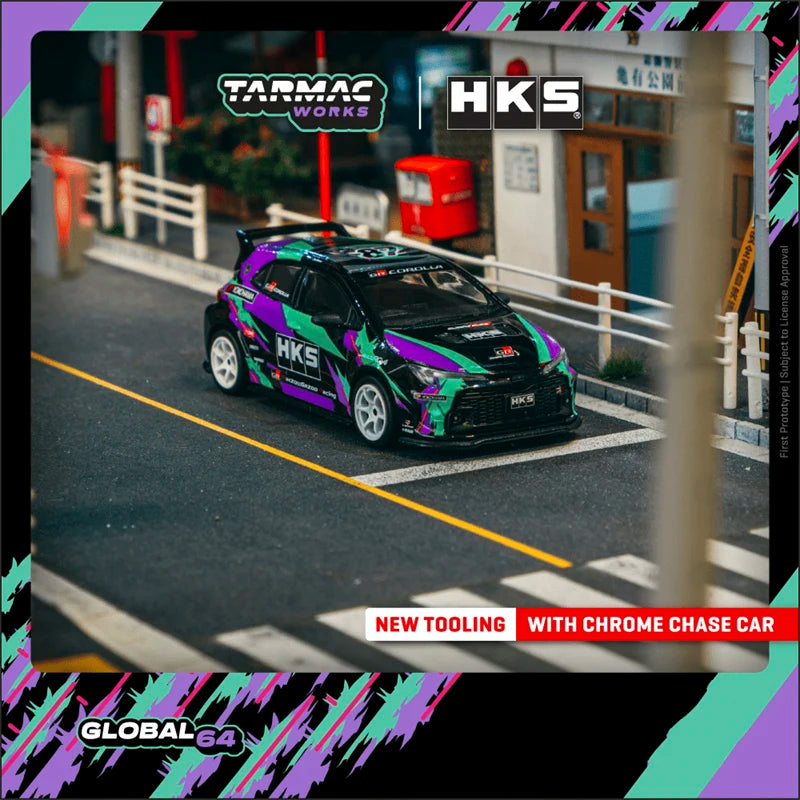 Tarmac Works 1:64  GR Corolla HKS GT3 996 Red Lancer GSR IV Monte-Carlo 1997 #1 Fuso Canter Integra DC5 Model Car