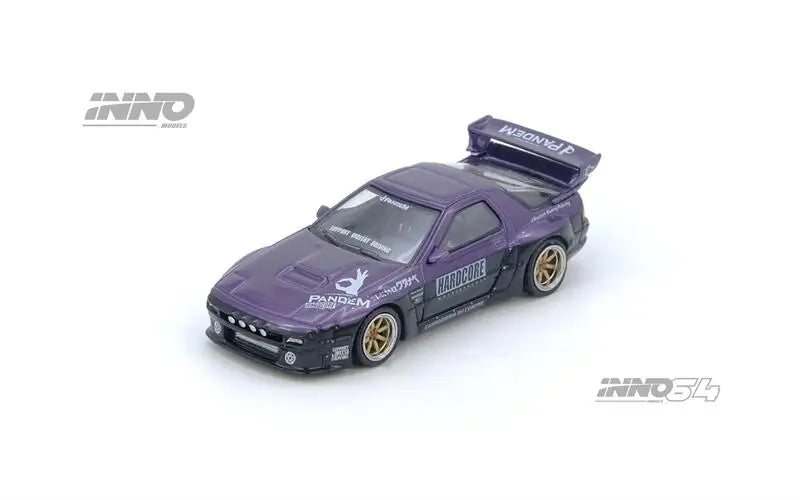 INNO64 1:64 PANDEM RX7 FC3S Purple Diecast Model Car alloy
