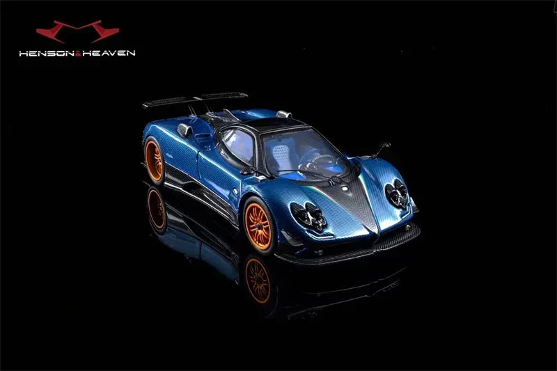 PreSale HH 1:64 Zonda Huayra Carbon Blue / Red / Black Die-Cast Car Model Collection Miniature
