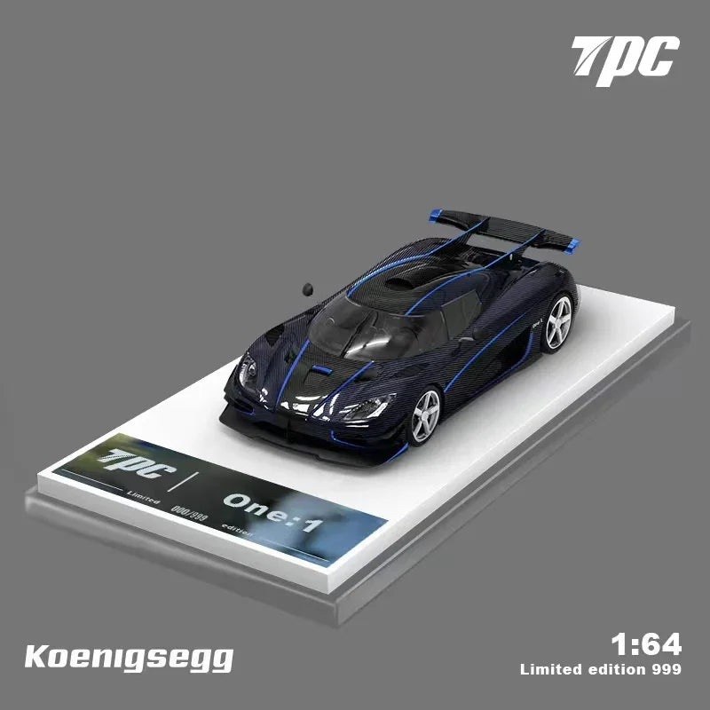 TPC 1:64 Koenigsegg One1 Blue limited999 Diecast Model Car