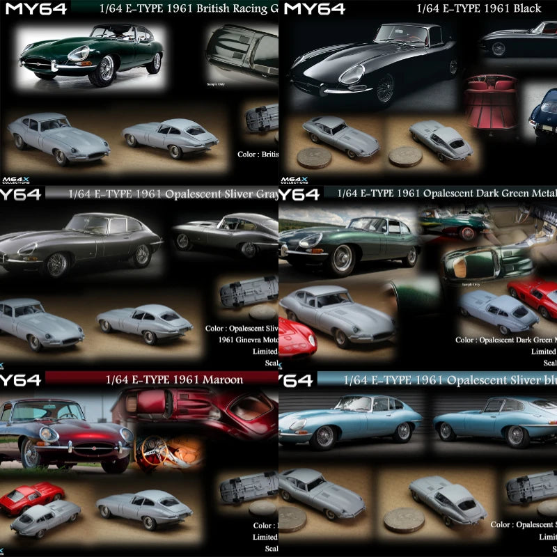 MY64 1:64 E-TYPE 1961 Resin Model Car