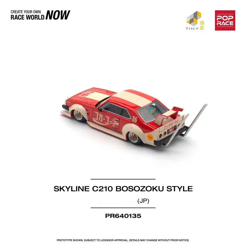 **Pre-Order** POP RACE 1:64 SKYLINE C210 KAIDO RACER (BOSOZOKU STYLE) -  JP Diecast Model Car