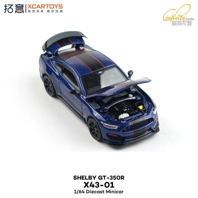 Xcartoys 1:64 2019 SHELBY GT-350R Blue Diecast Model Car