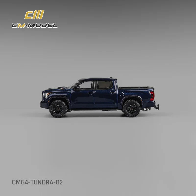 PreSale CM MODEL 1:64 Tundar Metallic Blue Pickup Collection Miniature Diecast Metal Model Car