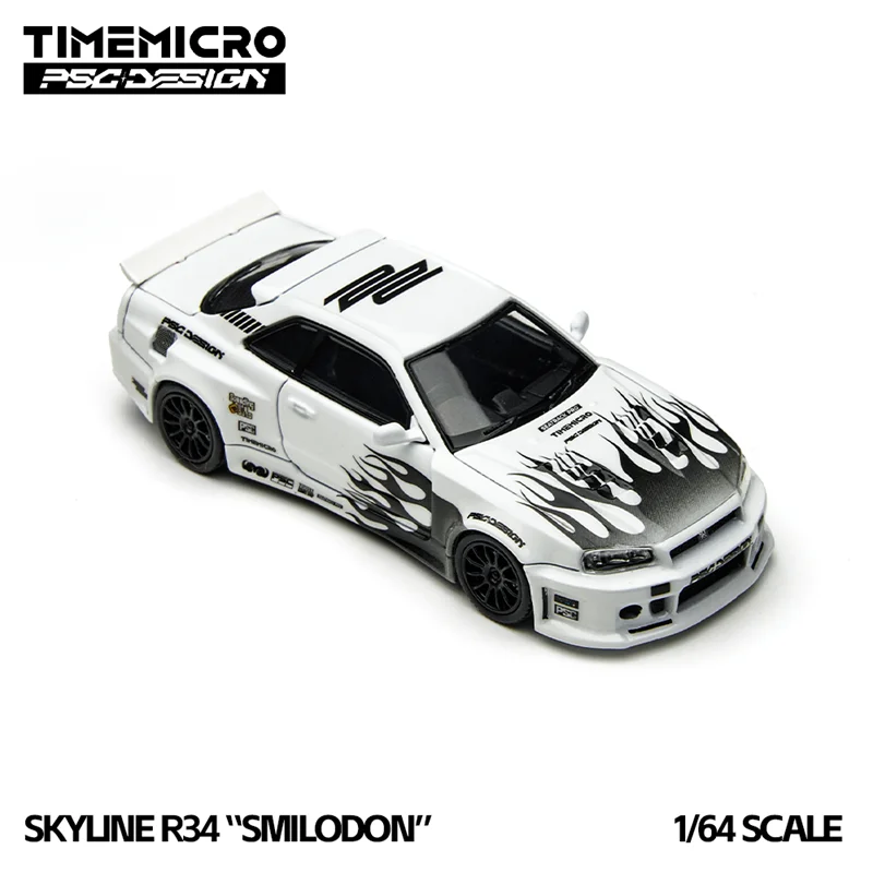 TimeMicro × PSC DESIGN 1:64 R34 Smilodon Die-Cast Car Model Miniature Gifts