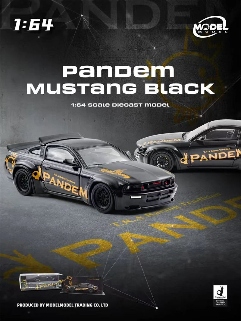Model Model 1:64 Pandem Mustang Red / black Die-Cast Car Model Miniature Gifts