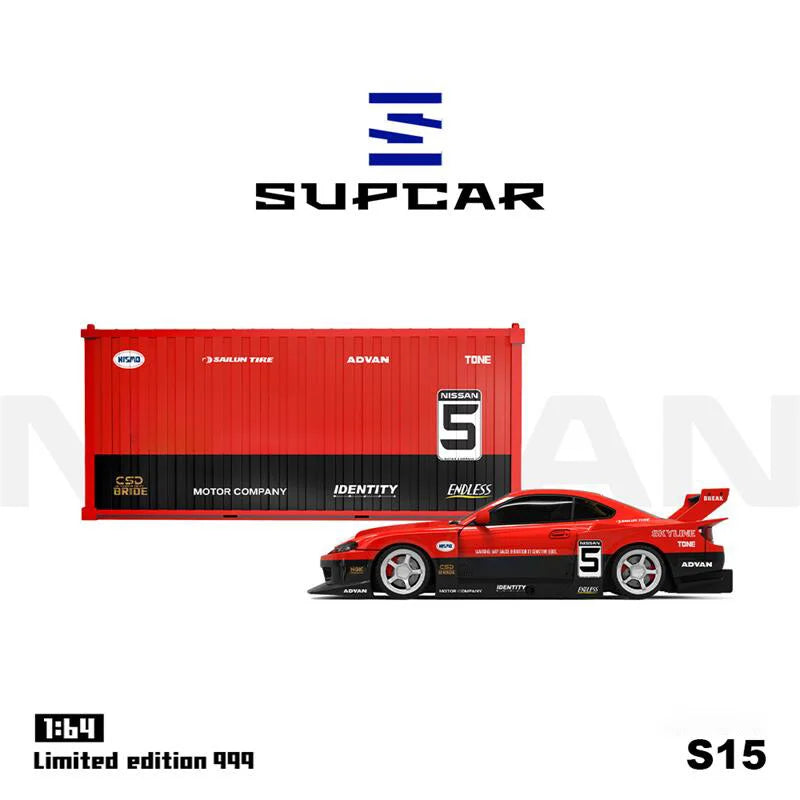 SUPCAR SC 1:64 S15 Red Black limited999 Diecast Model Car