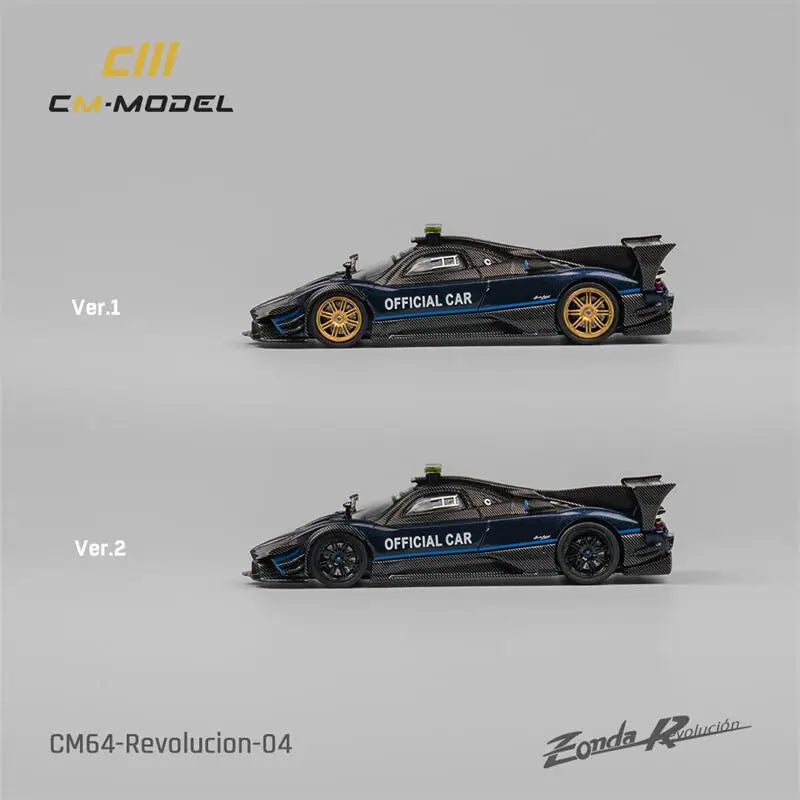 **Pre-Order** CM MODEL  1:64 Pagani Zonda Revolucion SafeCar Dark Blue Diecast Model Car