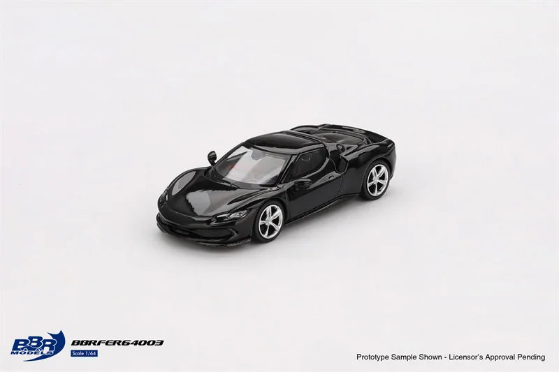 BBR 1:64 SportCar 296 GTB Black Diecast Hobby Model Car