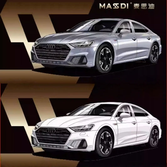 MASDI 1:64 2022 A7L White / Silver Diecast Model Car