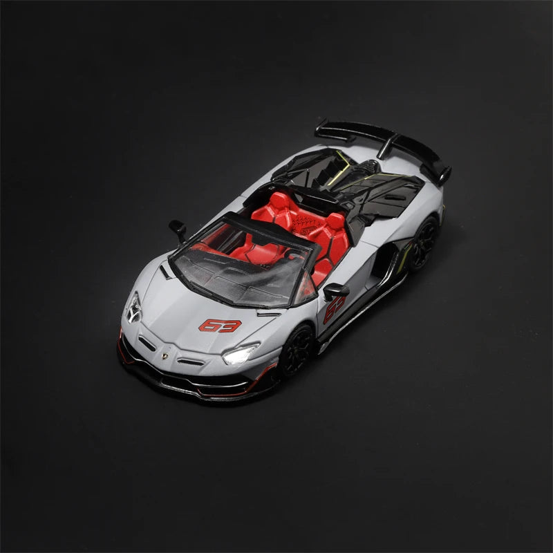 Maxwell 1:64 Aventador LP770-4 SVJ Combat Grey#63 2025HEC Limited499 Diecast Model Car