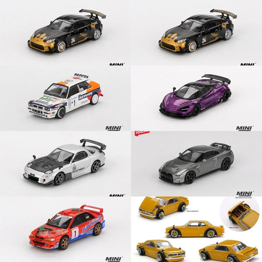 MINI GT 1:64 720S LB Works Shelby GT500 Dragon Snake Lancia Delta HF Integrale RX7 GR86 KPGC10 Kaido Street V2 Diecast Model Car