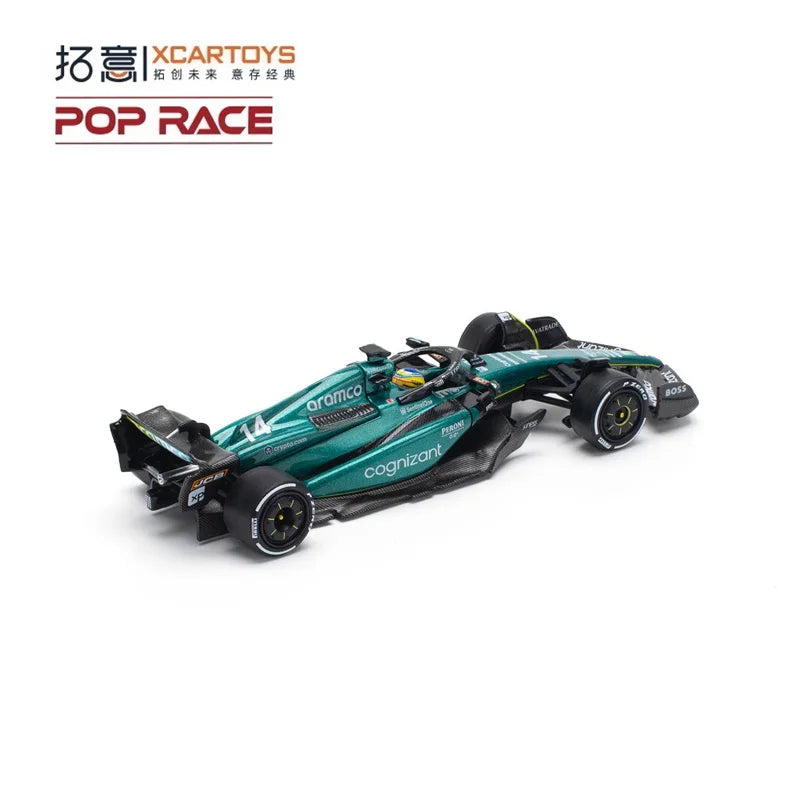 [PreSale] Xcartoys x POP RACE 1:64 2023 #14 F.ALONSO  AMR23 Green Diecast Model Car