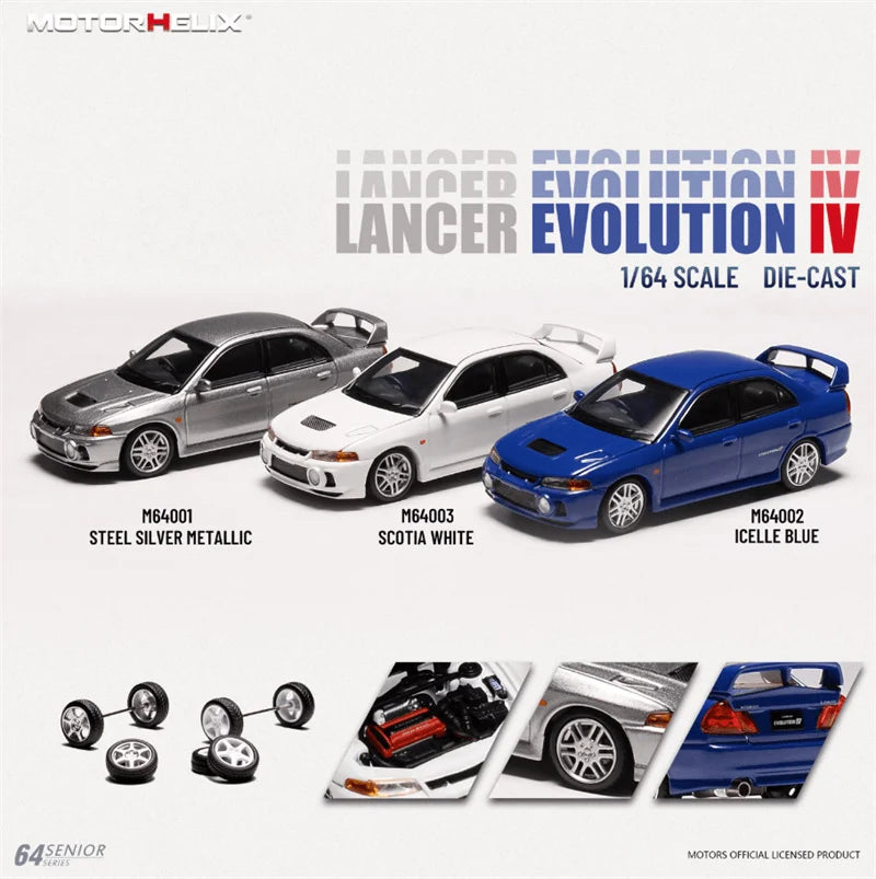 Motorhelix MH 1:64 Senior Series Lancer Evolution EVO IV Diecast Model Car