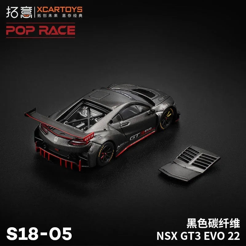 **Pre-Order** Xcartoys  x POP RACE 1:64 NSX GT3 EVO22 Carbon Edition Diecast Model Car