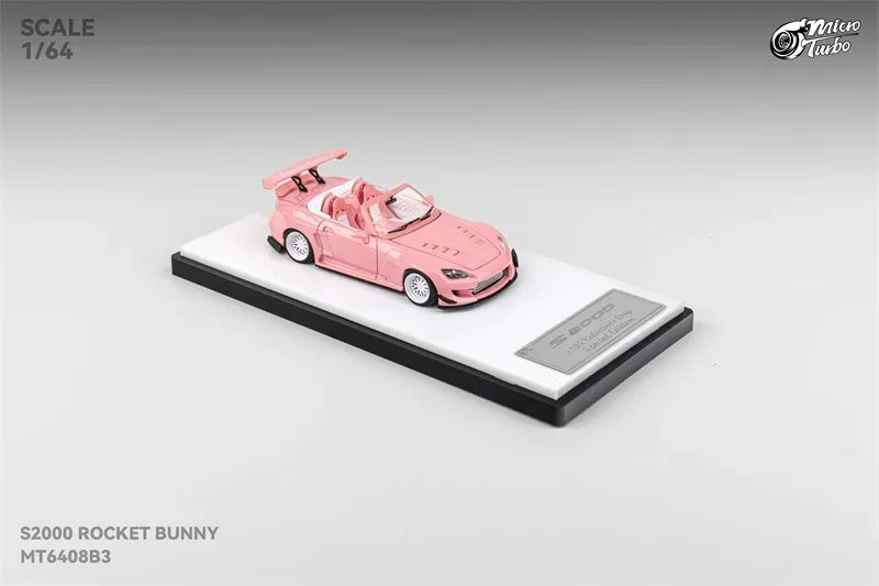 Micro Turbo 1:64 ROCKET BUNNY S2000 Valentine's Day Limited Version Pink limited999 Diecast Model Car