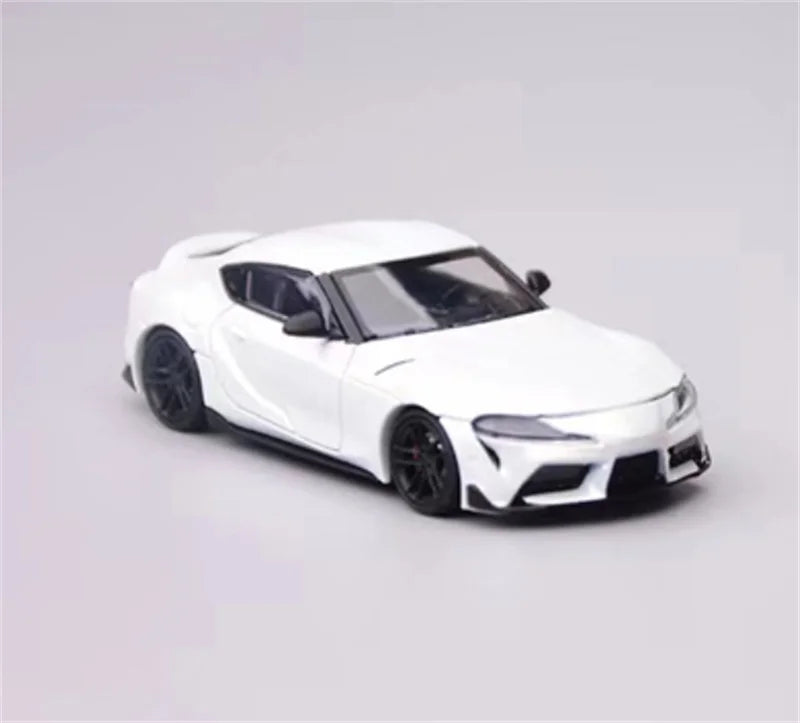 Model1 1:64 GR Supra A90 Mk5 White / Red Opening Hood Version Diecast Model Car