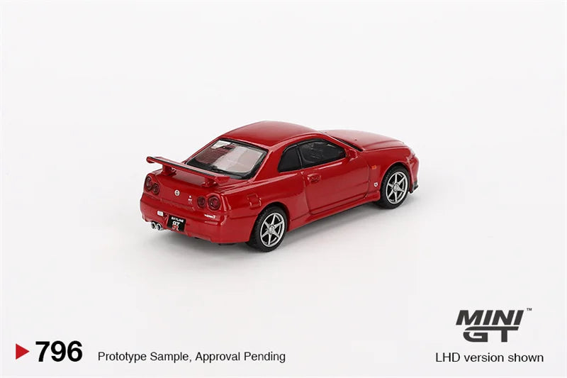 **Pre-Order** MINI GT 1:64 Skyline GT-R (R34)  V-Spec Active Red LHD Diecast Model Car