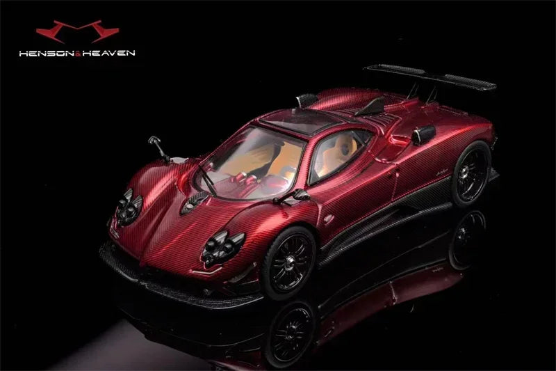 PreSale HH 1:64 Zonda Huayra Carbon Blue / Red / Black Die-Cast Car Model Collection Miniature