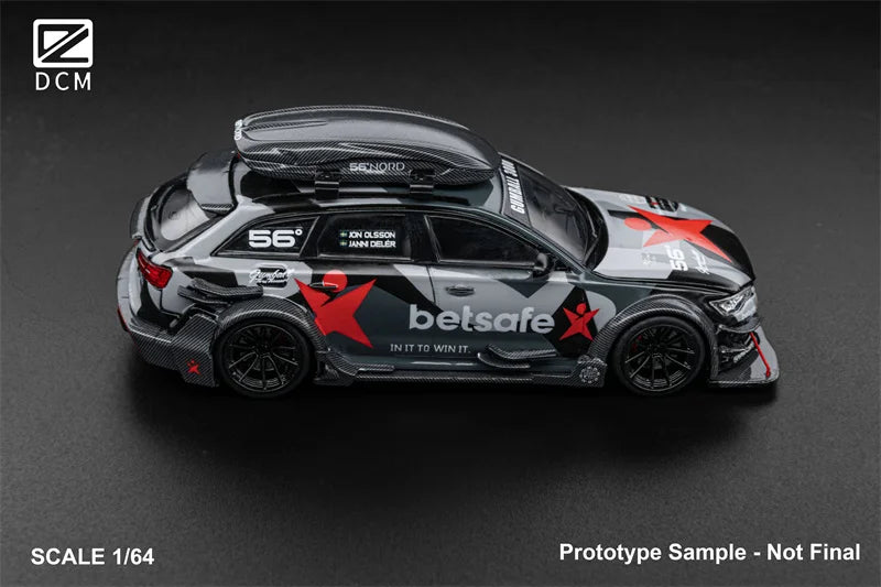 PreSale DCM 1:64 RS6 C7 DTM Betsafe Opening Hood Ver Collection Miniature DieCast Model Car