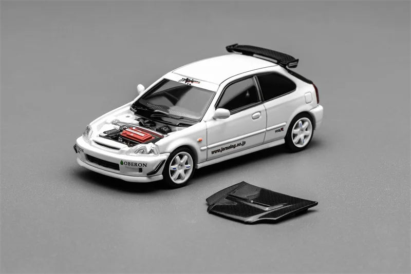 MOTORHELIX 1:64 Civic TYPE R EK9 j's Racing Die-Cast Car Model Miniature Gifts