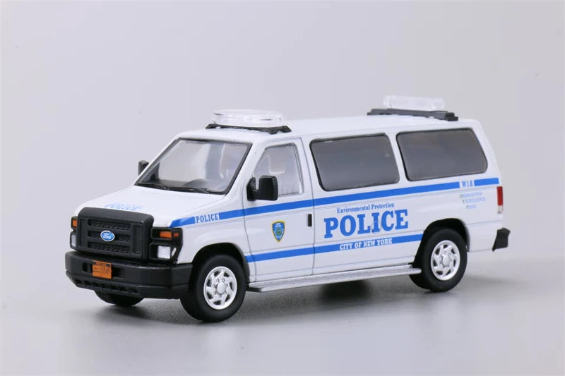 596 model 1:64 E350 NY Police Van Diecast Model Car