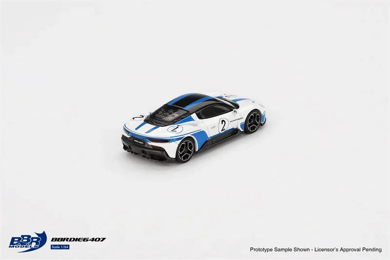 BBR 1:64 MC20 #2 Performance Experience White Blue stripe Die-Cast Car Model Collection Miniature