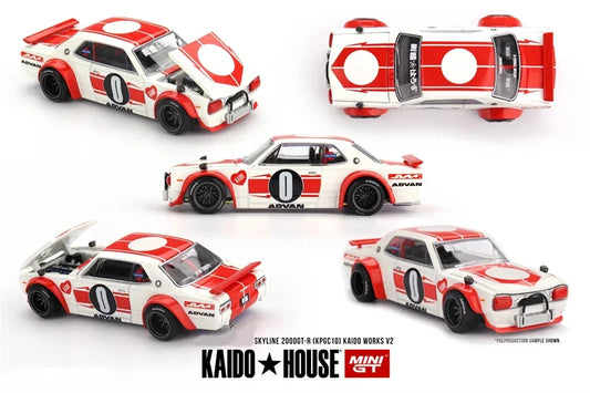Kaido House x MINI GT 1:64 Kaido Works V2 Skyline 2000GT-R (KPGC10) Diecast Model Car