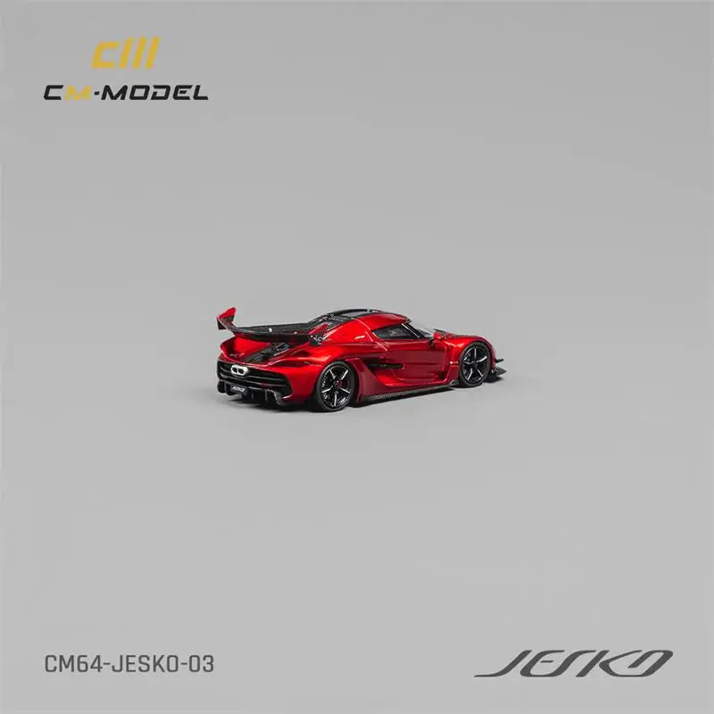 **Pre-Order** CM MODEL  1:64 Koenigsegg Jesko Attack Metallic Cherry Red Diecast Model Car